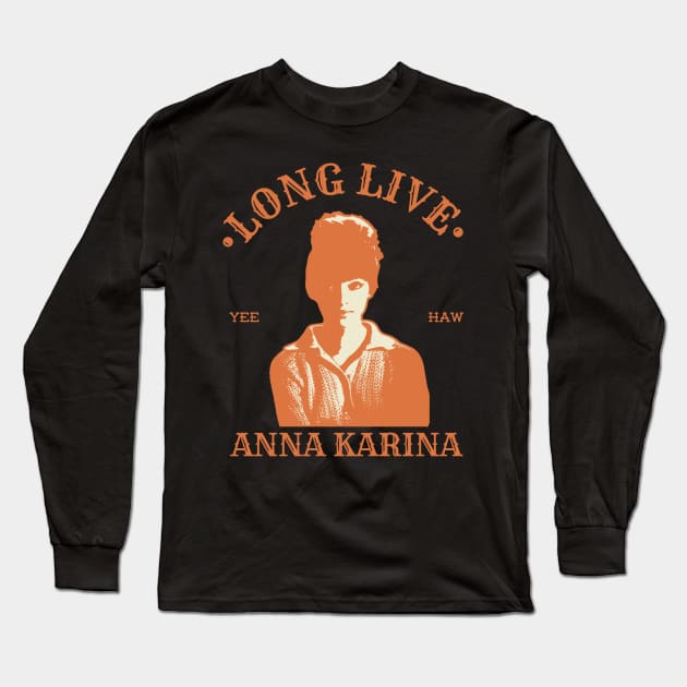 Anna karina^^^70s Vintage Long Sleeve T-Shirt by TempeGorengs